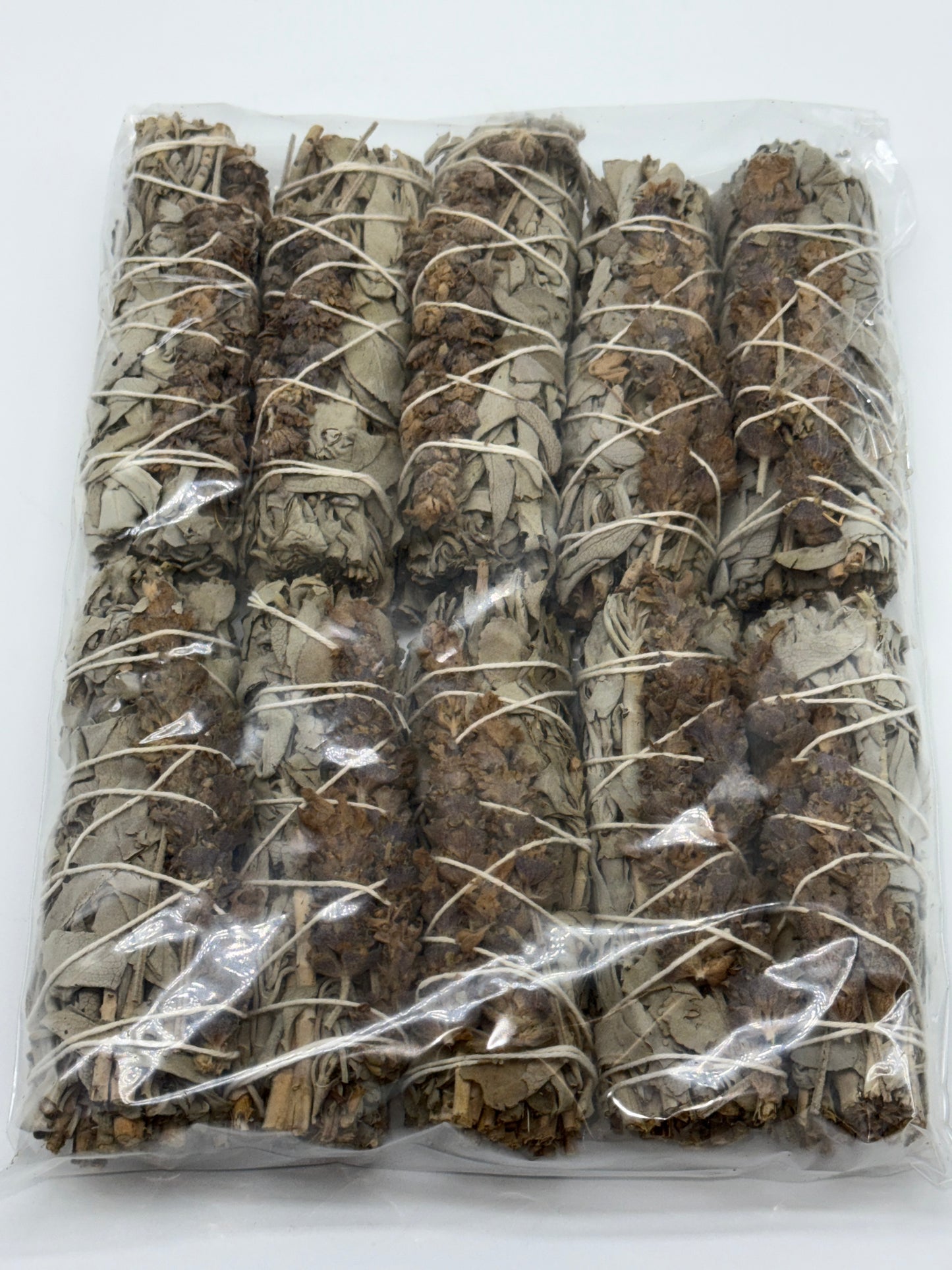 White Sage & Lavender Smudge Stick – 4" California White Sage Lavender Smudge Bundles, Bulk Lot for Cleansing & Relaxation
