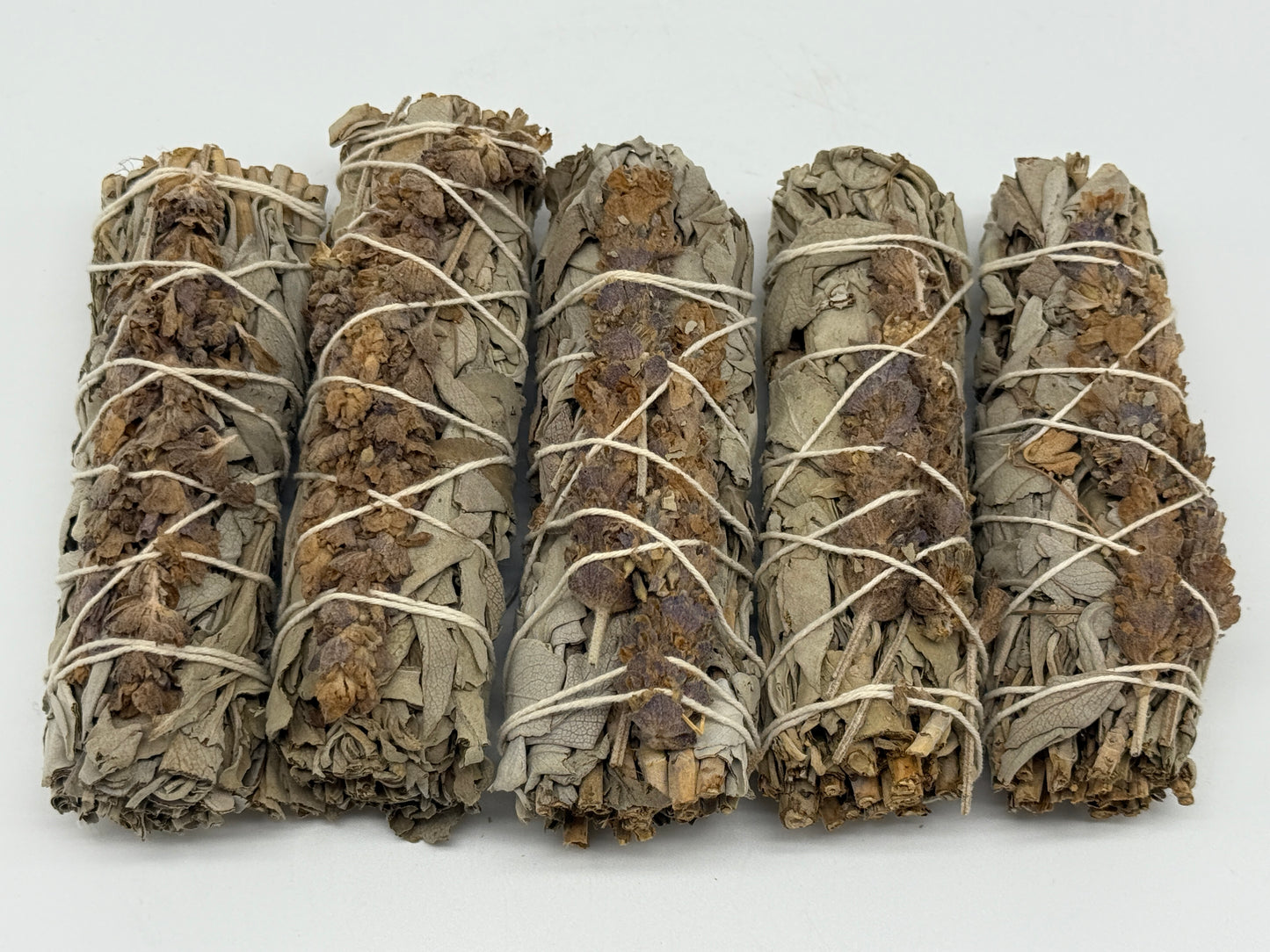 White Sage & Lavender Smudge Stick – 4" California White Sage Lavender Smudge Bundles, Bulk Lot for Cleansing & Relaxation