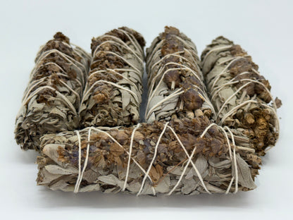 White Sage & Lavender Smudge Stick – 4" California White Sage Lavender Smudge Bundles, Bulk Lot for Cleansing & Relaxation