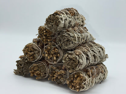 White Sage & Lavender Smudge Stick – 4" California White Sage Lavender Smudge Bundles, Bulk Lot for Cleansing & Relaxation