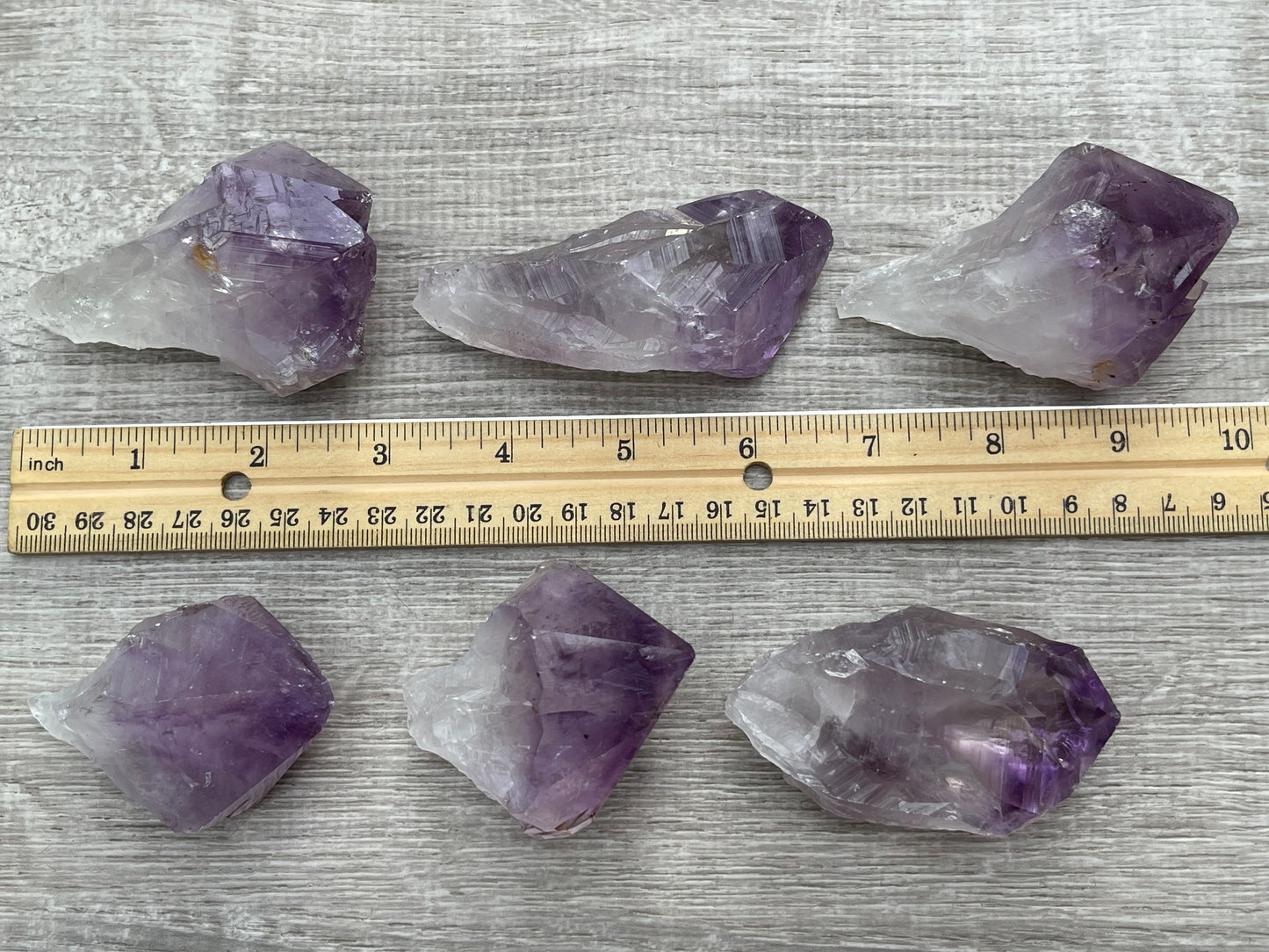 Extra Large Amethyst Rough Points, 2.5 - 3.25" Raw Amethyst Points, Bulk Lot