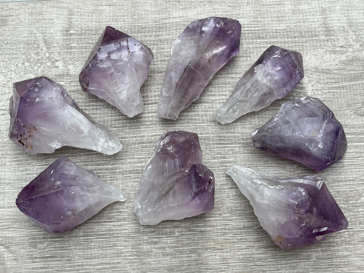 Extra Large Amethyst Rough Points, 2.5 - 3.25" Raw Amethyst Points, Bulk Lot