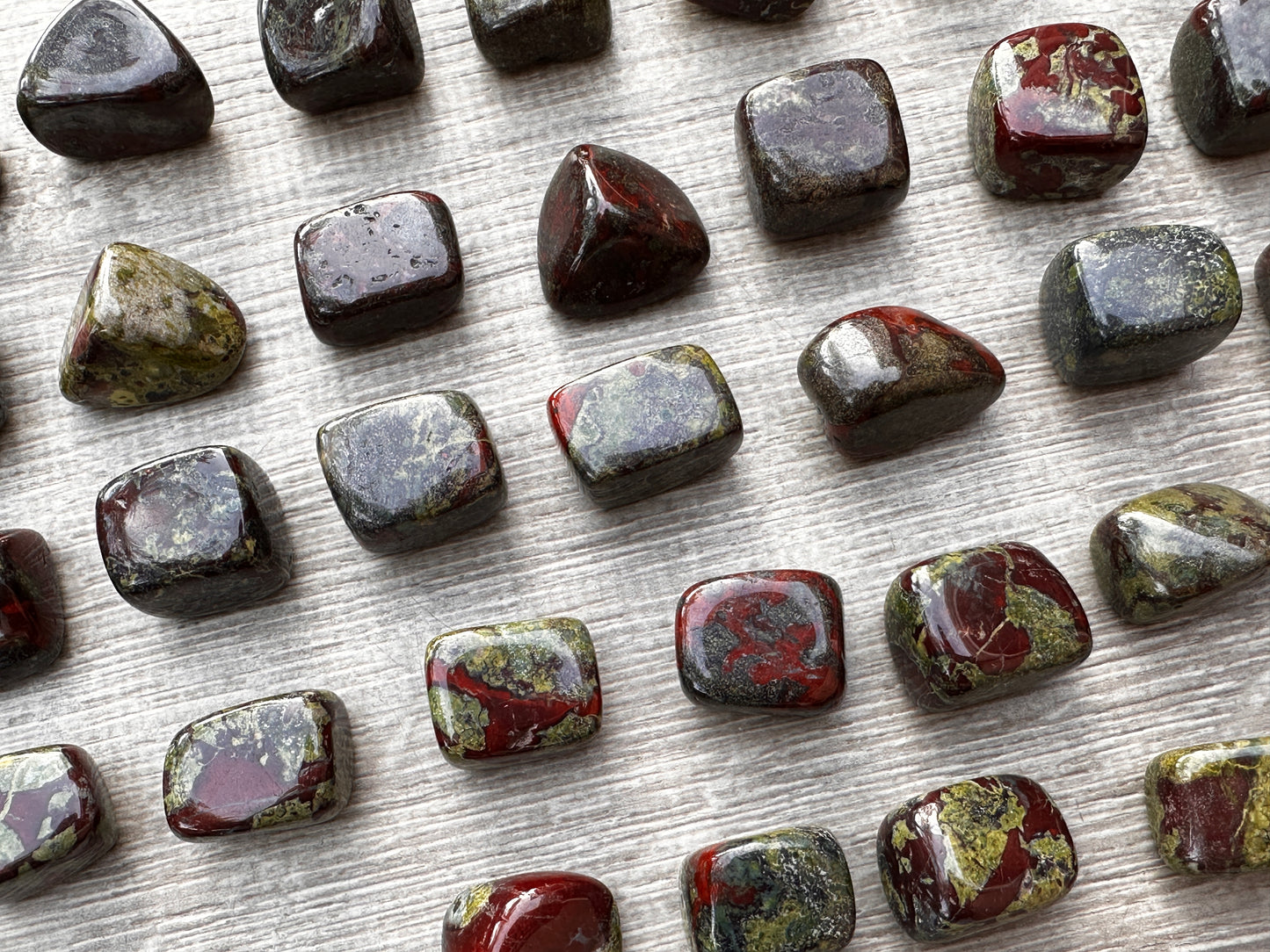 Grade A++Dragon Blood Jasper Tumbled Stones 0.75-1.25", Wholesale Bulk Lot