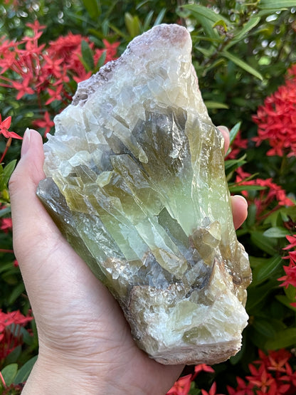 Extra Large Green Calcite Rough Stones, 2.5" - 9" Raw Calcite Green Natural