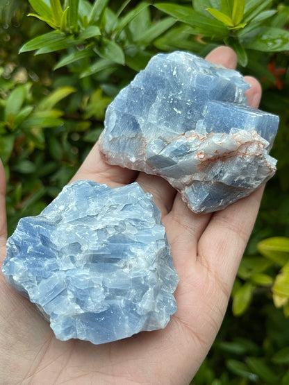 Grade A+ Large Blue Calcite Rough Natural, 2-3" Blue Calcite, Wholesale Bulk Lot