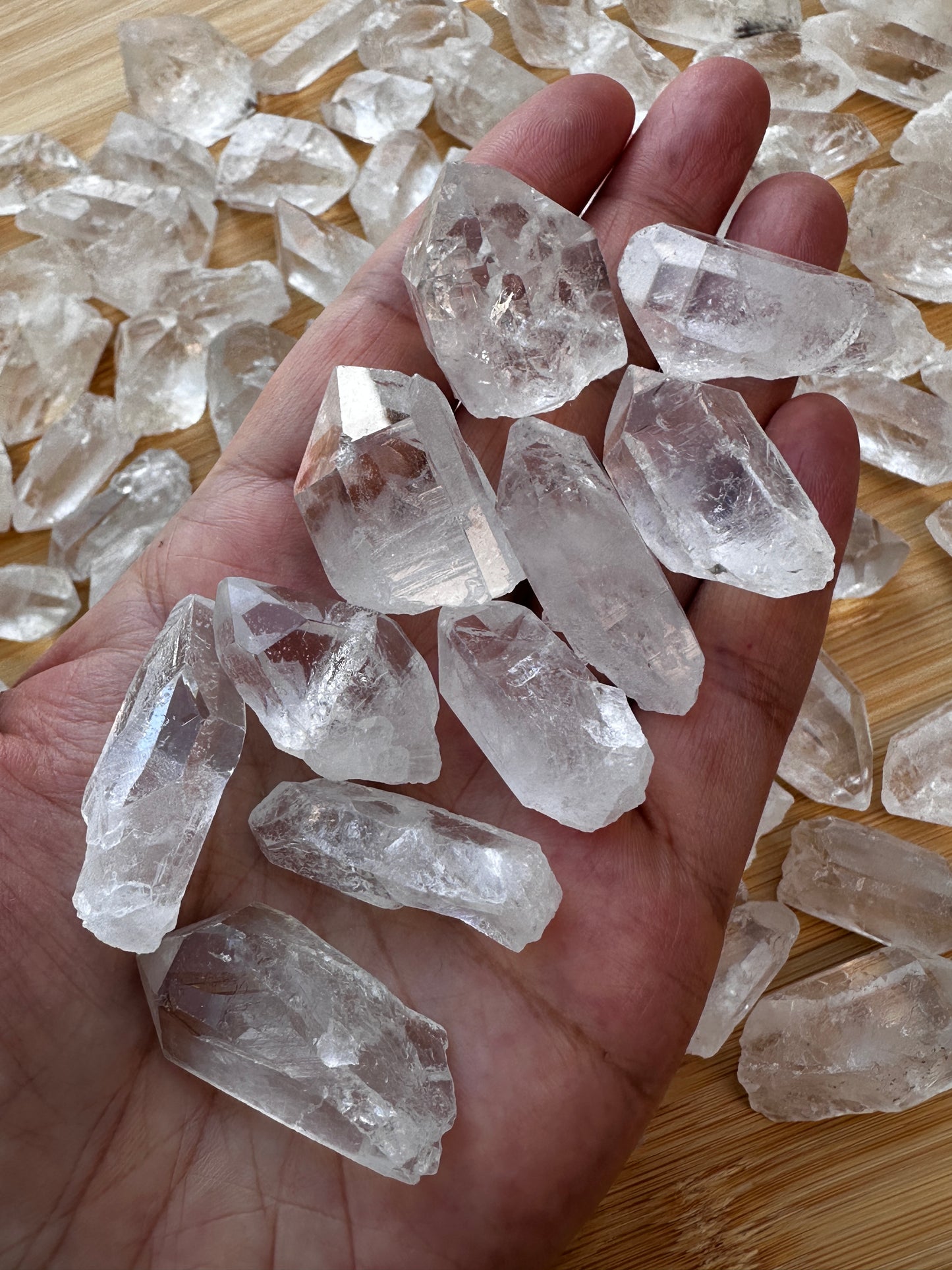 0.75" - 1.25" Small Rough Clear Quartz Point, Raw Healing Crystals, Wholesale Lot