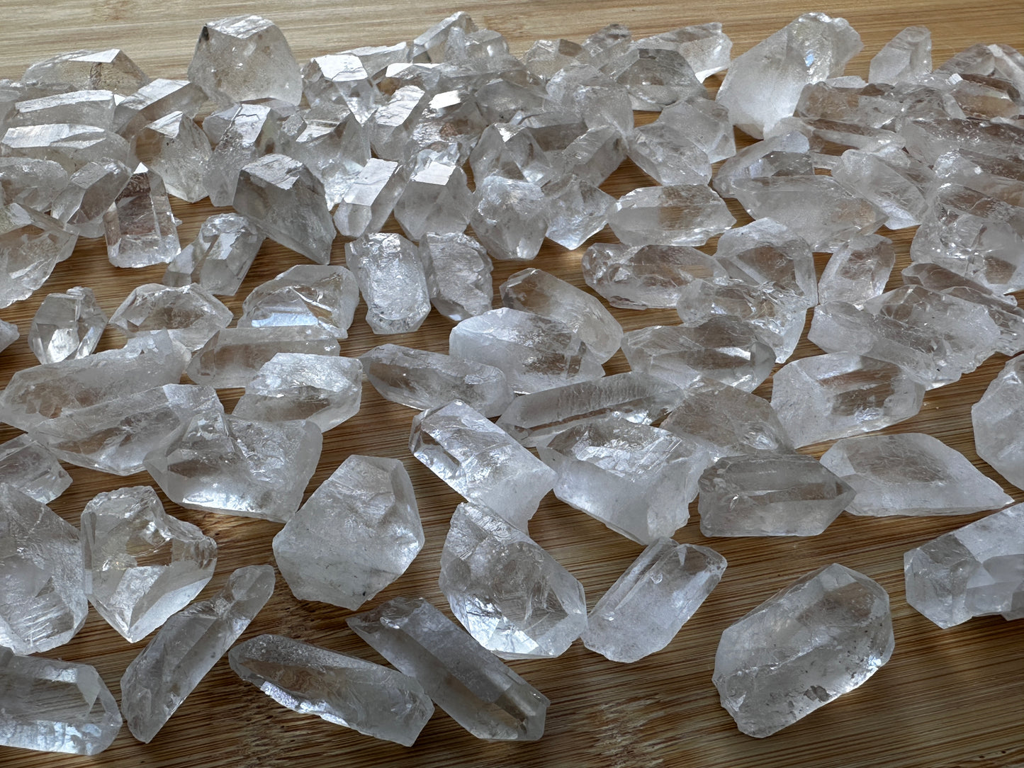 0.75" - 1.25" Small Rough Clear Quartz Point, Raw Healing Crystals, Wholesale Lot