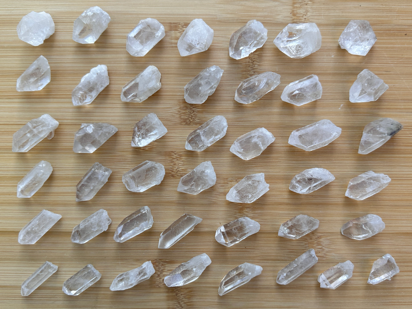 0.75" - 1.25" Small Rough Clear Quartz Point, Raw Healing Crystals, Wholesale Lot