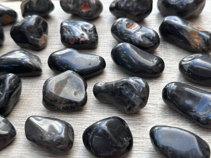 Grade A++ Black Onyx Pebble Stones, 1-2" Large Tumbled Black Onyx Crystals, Wholesale Bulk Lot