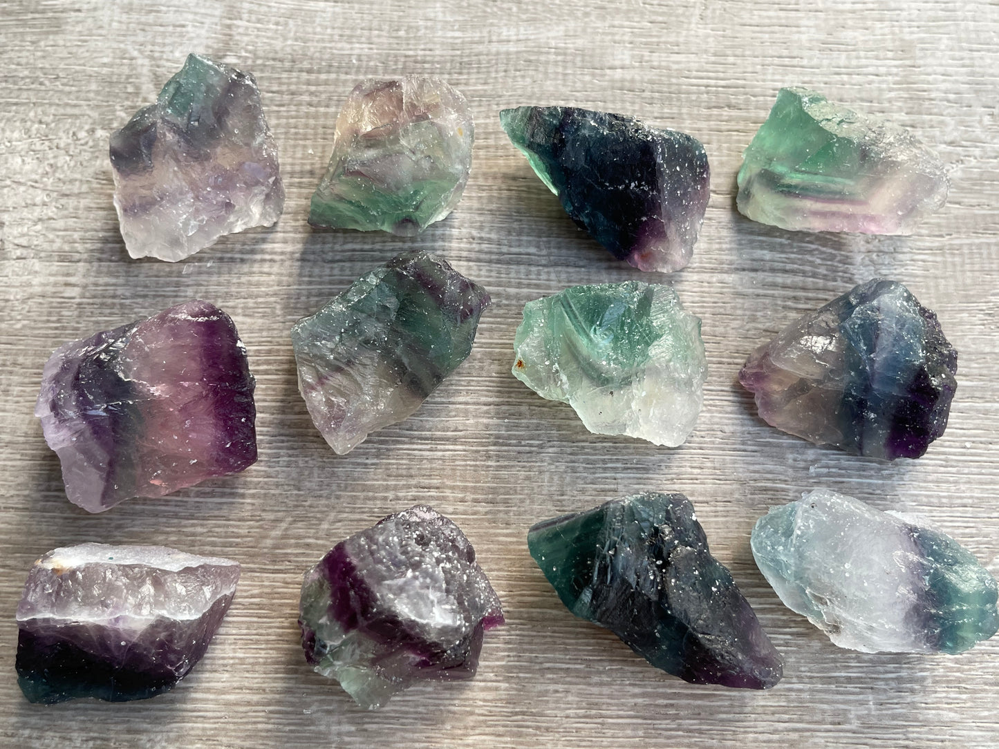 Grade A+ Large Fluorite Raw Natural Stone 2 - 2.5 inches, Wholesale Bulk Lot