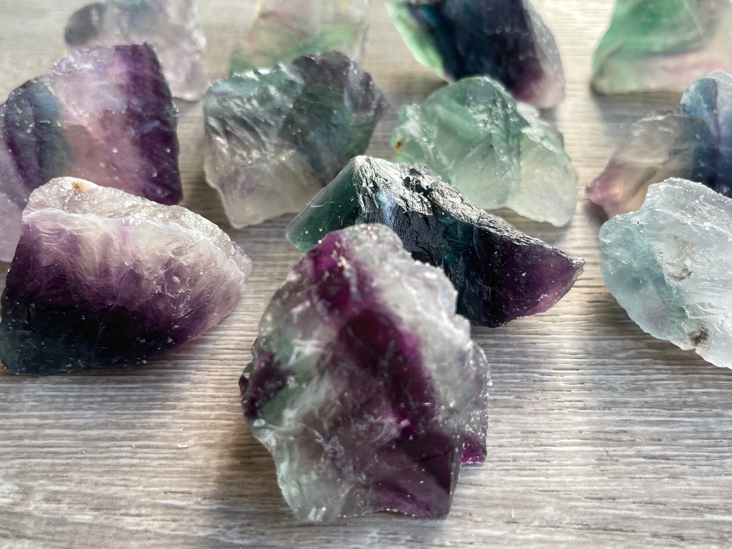 Grade A+ Large Fluorite Raw Natural Stone 2 - 2.5 inches, Wholesale Bulk Lot