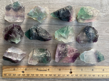 Grade A+ Large Fluorite Raw Natural Stone 2 - 2.5 inches, Wholesale Bulk Lot