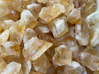 Grade A++ Citrine Raw Stone, 1" - 2" Rough Citrine Chunks, Raw Citrine Stones