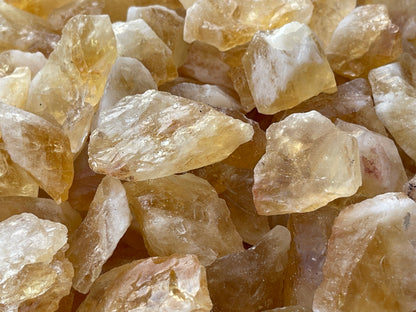 Grade A++ Citrine Raw Stone, 1" - 2" Rough Citrine Chunks, Raw Citrine Stones