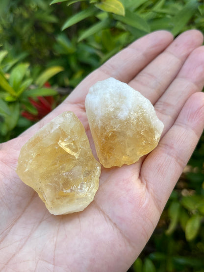 Grade A++ Citrine Raw Stone, 1.25" - 2" Rough Citrine Chunks, Raw Citrine Stones