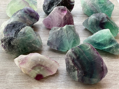 Grade A+ Large Fluorite Raw Natural Stone 2 - 2.5 inches, Wholesale Bulk Lot