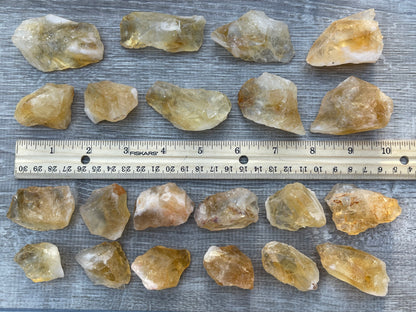 Grade A++ Citrine Raw Stone, 1" - 2" Rough Citrine Chunks, Raw Citrine Stones