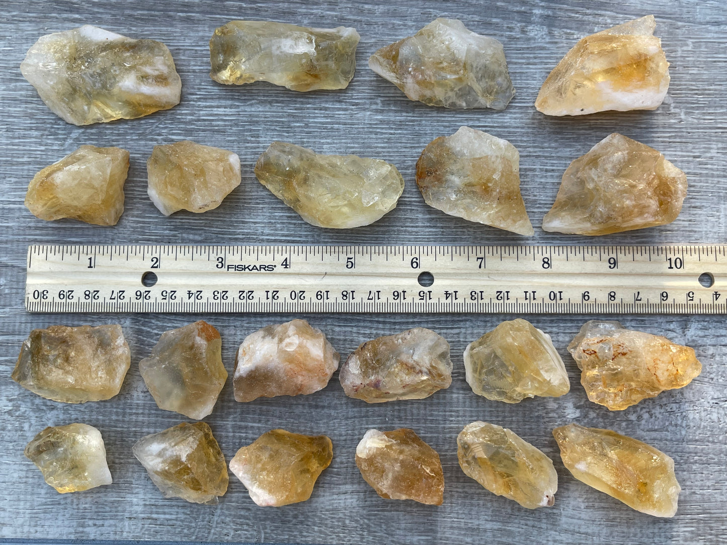 Grade A++ Citrine Raw Stone, 1.25" - 2" Rough Citrine Chunks, Raw Citrine Stones