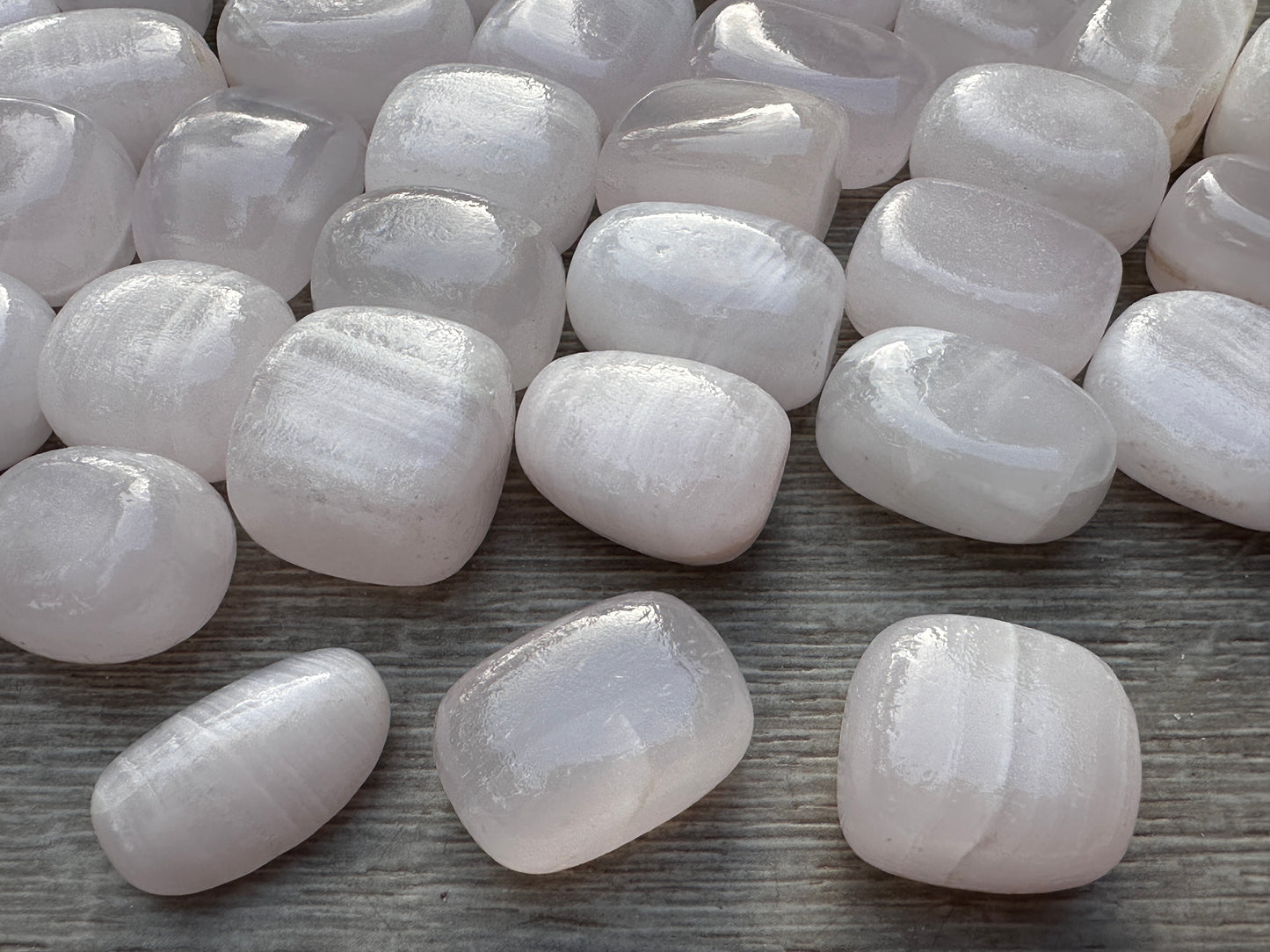 Grade A++ Pink Calcite Tumbled Stones, 0.75"-1.25" Pink Calcite Polished Stone, Wholesale Bulk Lot