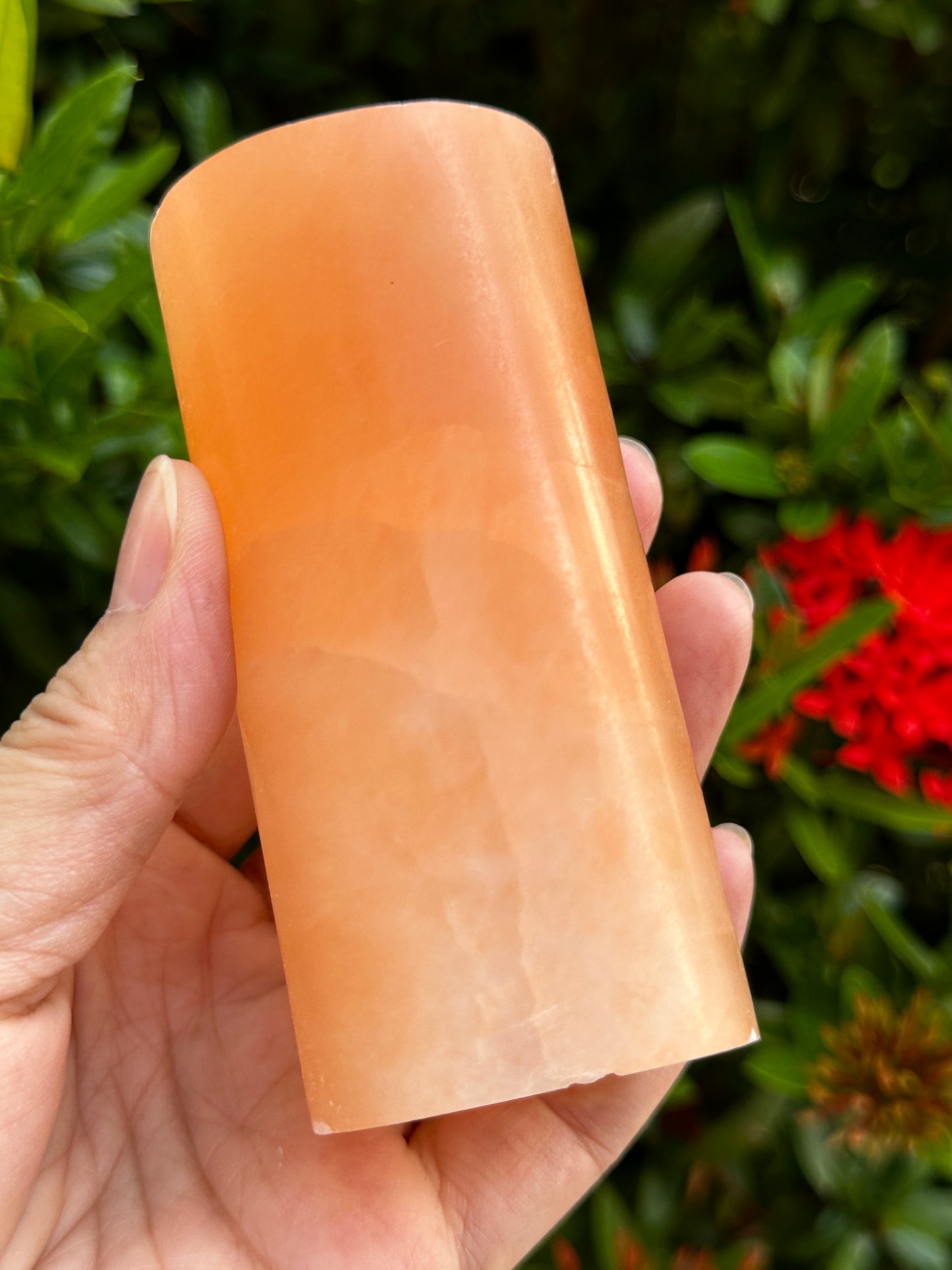 Orange Selenite Cylinder Night Light, Orange Selenite Crystal Nightlight Plugin, Wholesale Bulk