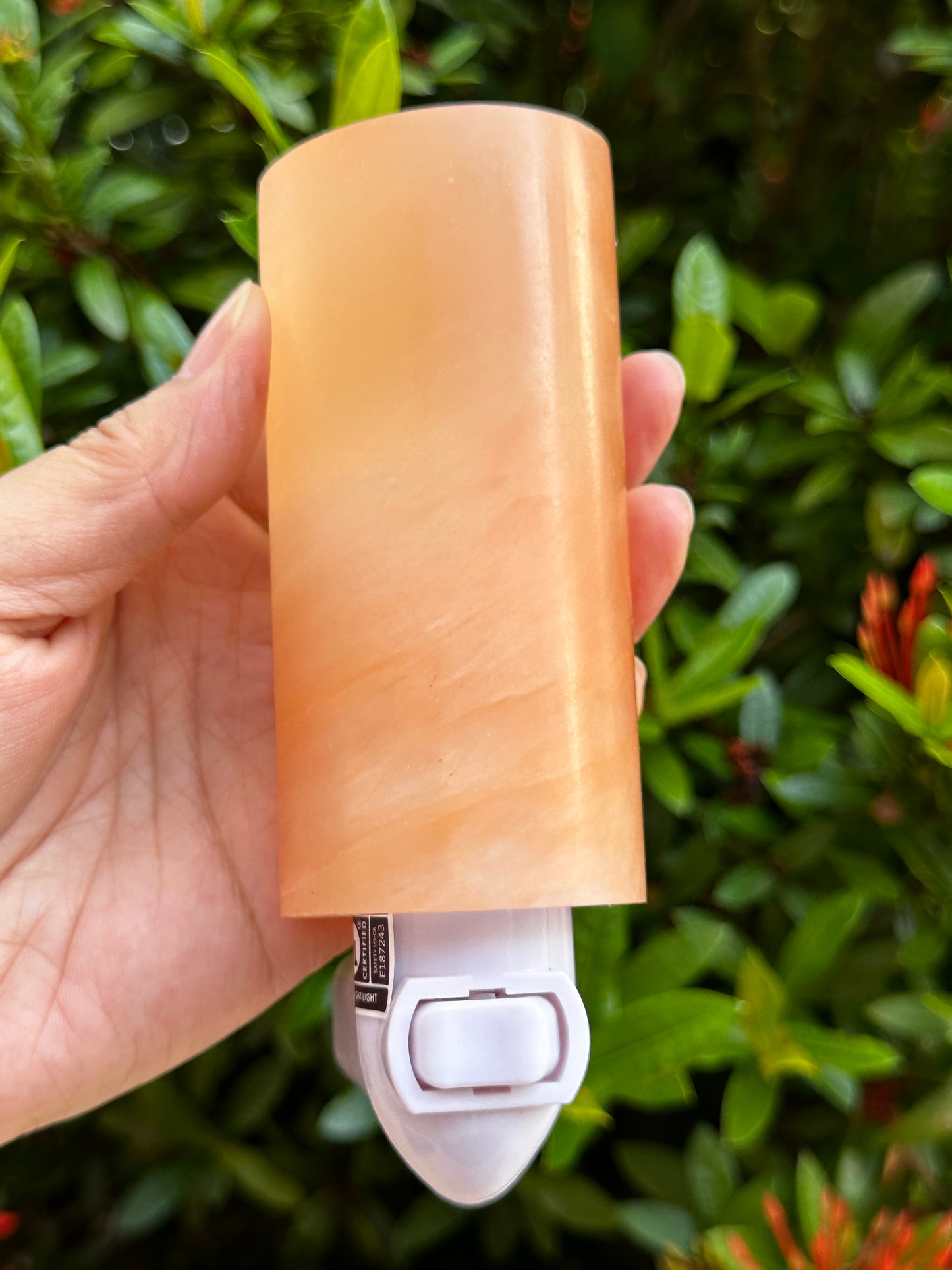 Orange Selenite Cylinder Night Light, Orange Selenite Crystal Nightlight Plugin, Wholesale Bulk