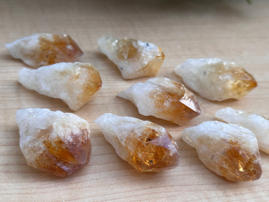 Extra Large Natural Citrine Point - Healing Crystal 2-3" | Citrine Point for Energy & Wellness