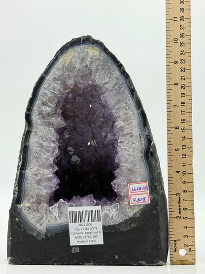 Amethyst Cathedral • Natural Brazilian Geode • Large Standing Crystal