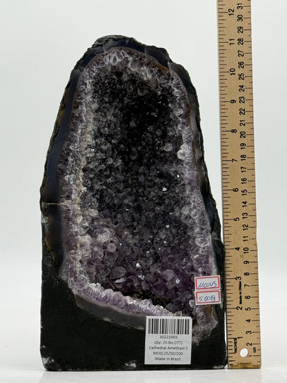 Amethyst Cathedral • Natural Brazilian Geode • Large Standing Crystal
