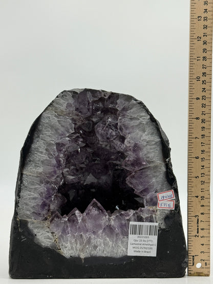 Amethyst Cathedral • Natural Brazilian Geode • Large Standing Crystal