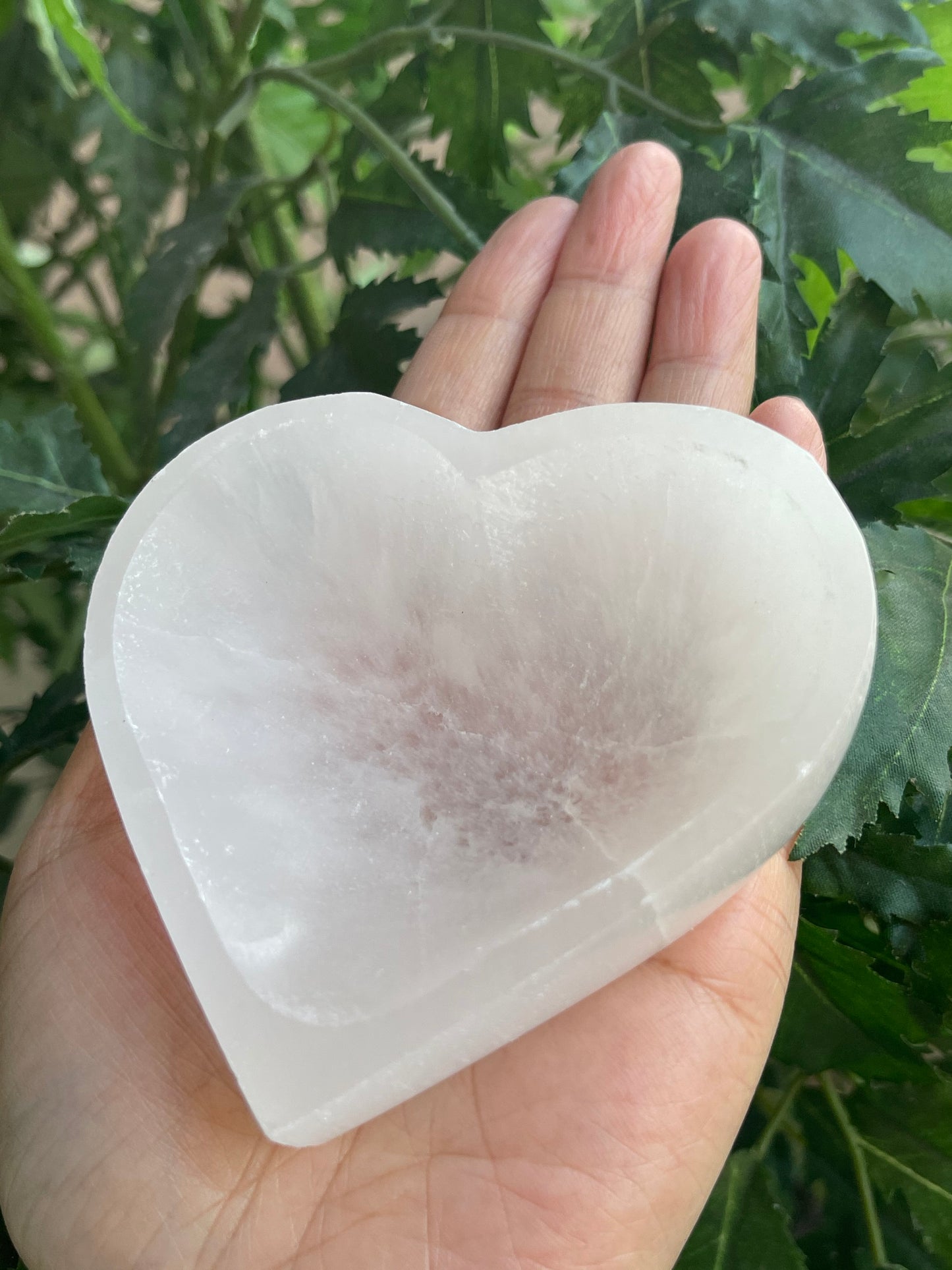 Selenite Bowl Heart Shaped - 3.5" Crystal Polished Charging Healing Bowl