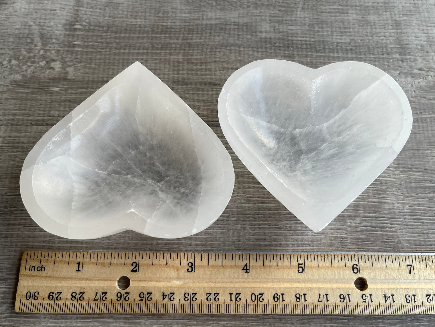 Selenite Bowl Heart Shaped - 3.5" Crystal Polished Charging Healing Bowl
