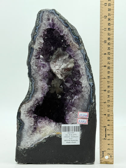 Amethyst Cathedral • Natural Brazilian Geode • Large Standing Crystal