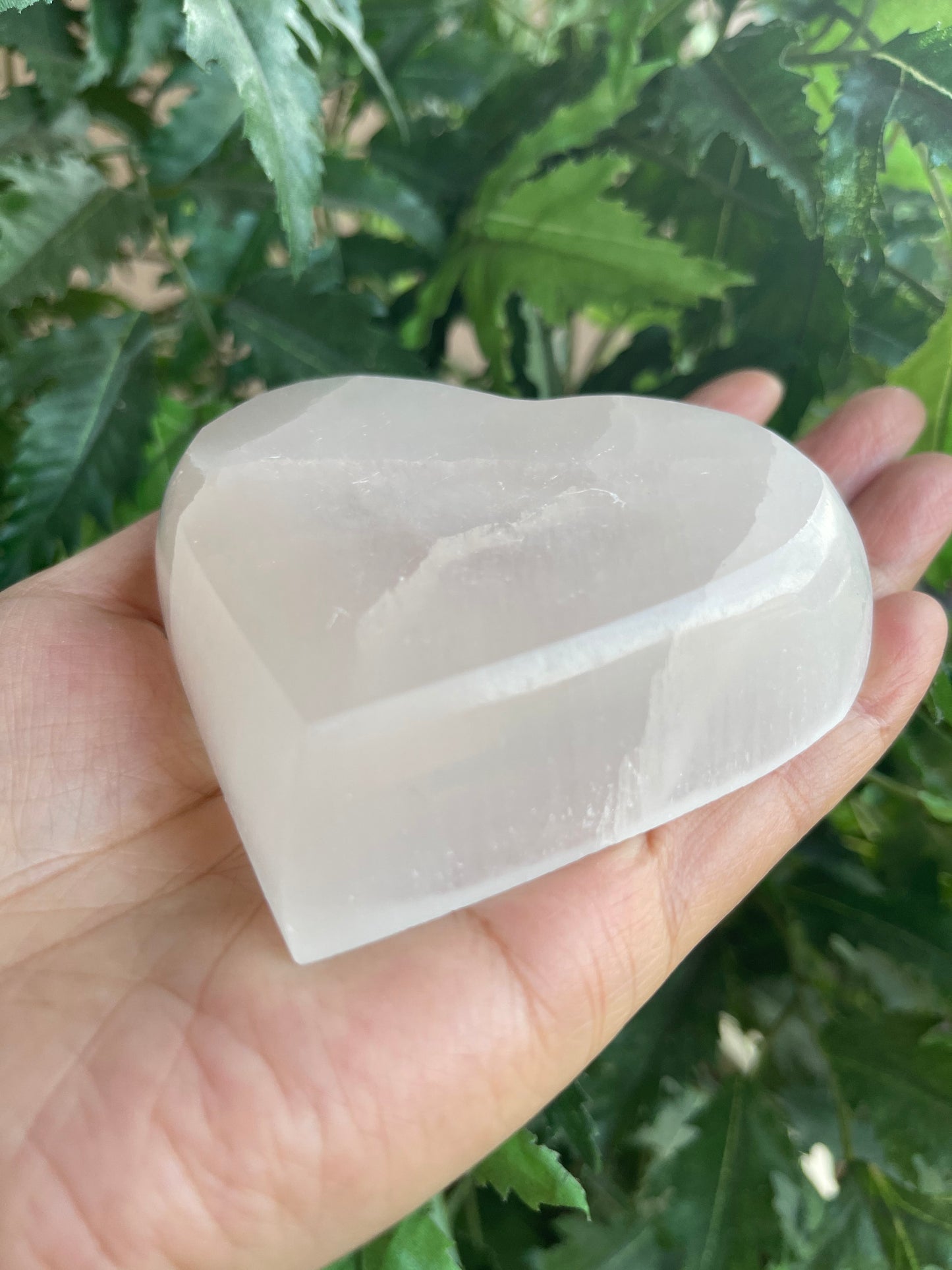 Selenite Bowl Heart Shaped - 3.5" Crystal Polished Charging Healing Bowl