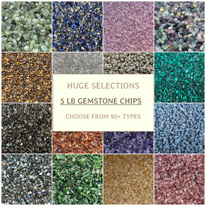 1/4 lb Gemstone Chips, Choose 95 Types Semi Tumbled Chips, Loose Mini Chips