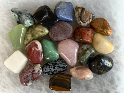 1/2 Lb Lot Tumbled Stones, 0.75-1.25" Crystal Healing Stones, Choose Stone Type