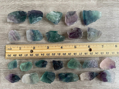 Grade A++ Fluorite Small Raw Natural Stone,Rough Rainbow Chip.Wholesale Bulk Lot