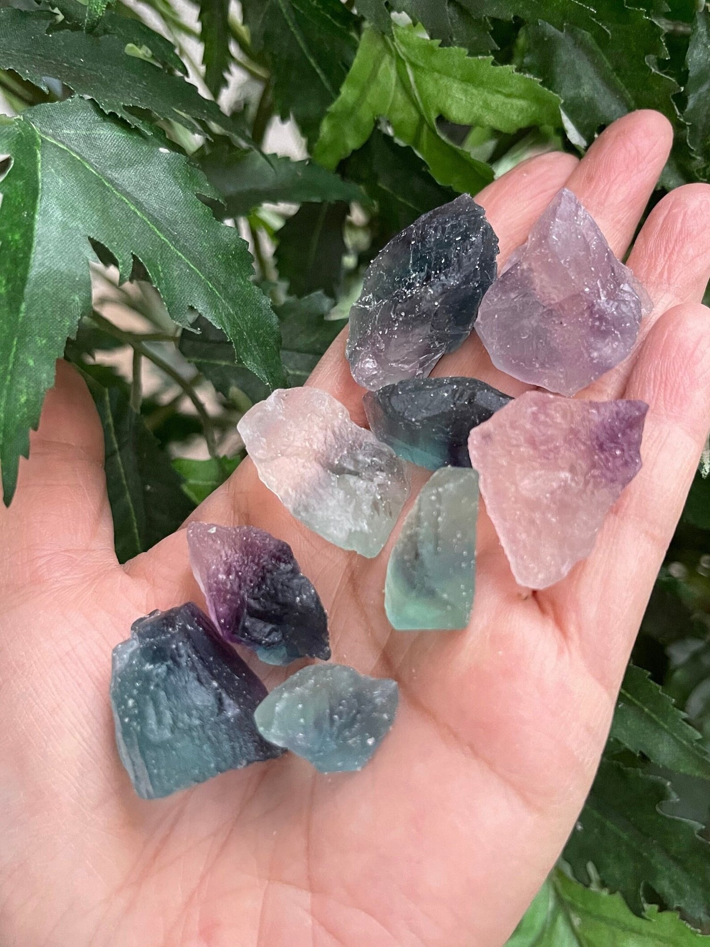 Grade A++ Fluorite Small Raw Natural Stone,Rough Rainbow Chip.Wholesale Bulk Lot