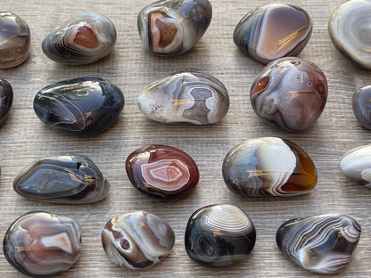 Grade A++ Botswana Agate Pebble, Botswana Agate Palm Stones, Wholesale Bulk Lot