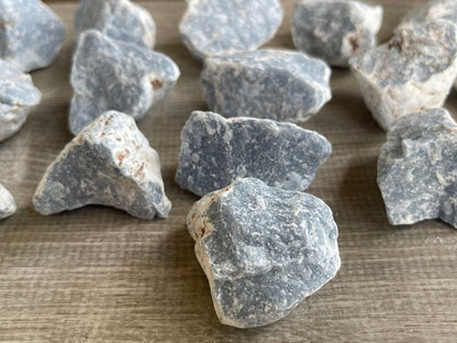 Angelite Raw Stone 1.5-2 Inches, Natural Rough Angelite, Wholesale Bulk Lot