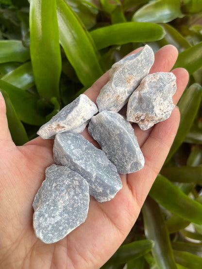 Grade A+ Angelite Raw Natural Stone, 1-2 Inch Rough Angelite, Wholesale Bulk Lot