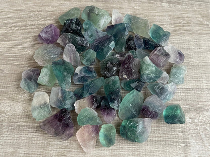 Grade A++ Fluorite Small Raw Natural Stone,Rough Rainbow Chip.Wholesale Bulk Lot