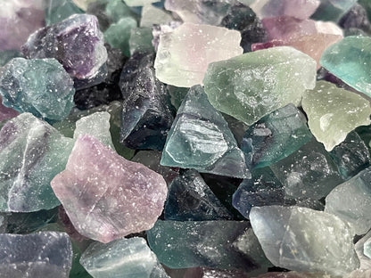 Grade A++ Fluorite Small Raw Natural Stone,Rough Rainbow Chip.Wholesale Bulk Lot