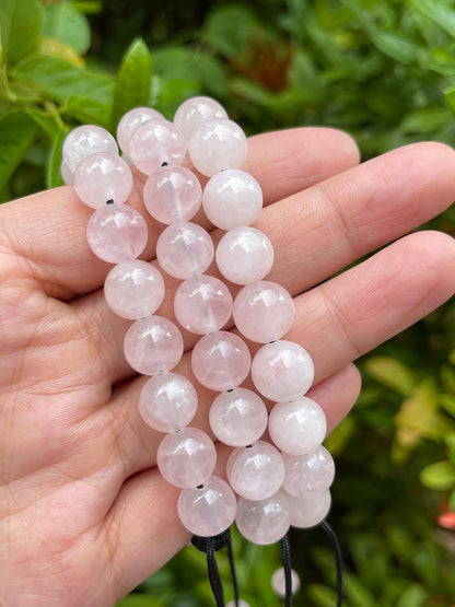 Grade A++ Rose Quartz Crystal Adjustable Bead Bracelet 10mm,Genuine Bracelet