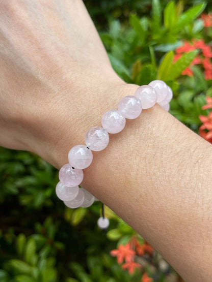 Grade A++ Rose Quartz Crystal Adjustable Bead Bracelet 10mm,Genuine Bracelet