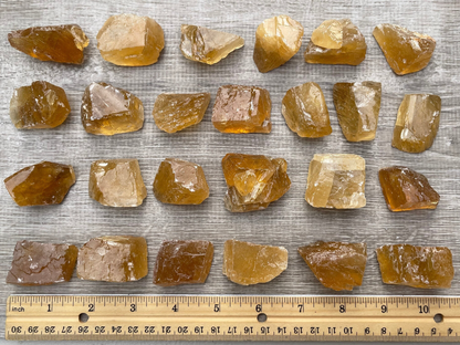 Grade A+ Honey Calcite Rough Natural, 1 - 2" Honey Calcite, Wholesale Bulk Lot