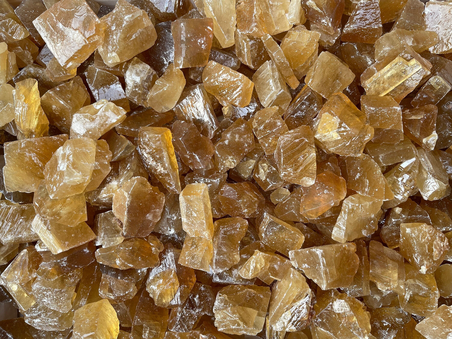 Grade A+ Honey Calcite Rough Natural, 1 - 2" Honey Calcite, Wholesale Bulk Lot