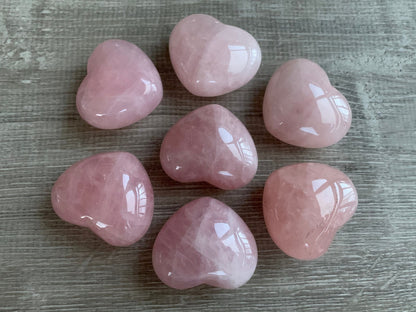 Large Gemstone Heart, Polished Crystal Gemstone Puffy Hearts, Pick a Gem Type