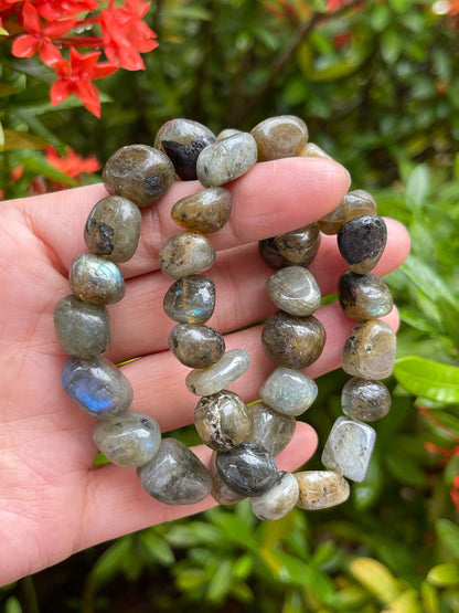 Wholesale Grade A++ Gemstone Nugget Bracelet, Choose from 18 Gemstone Types