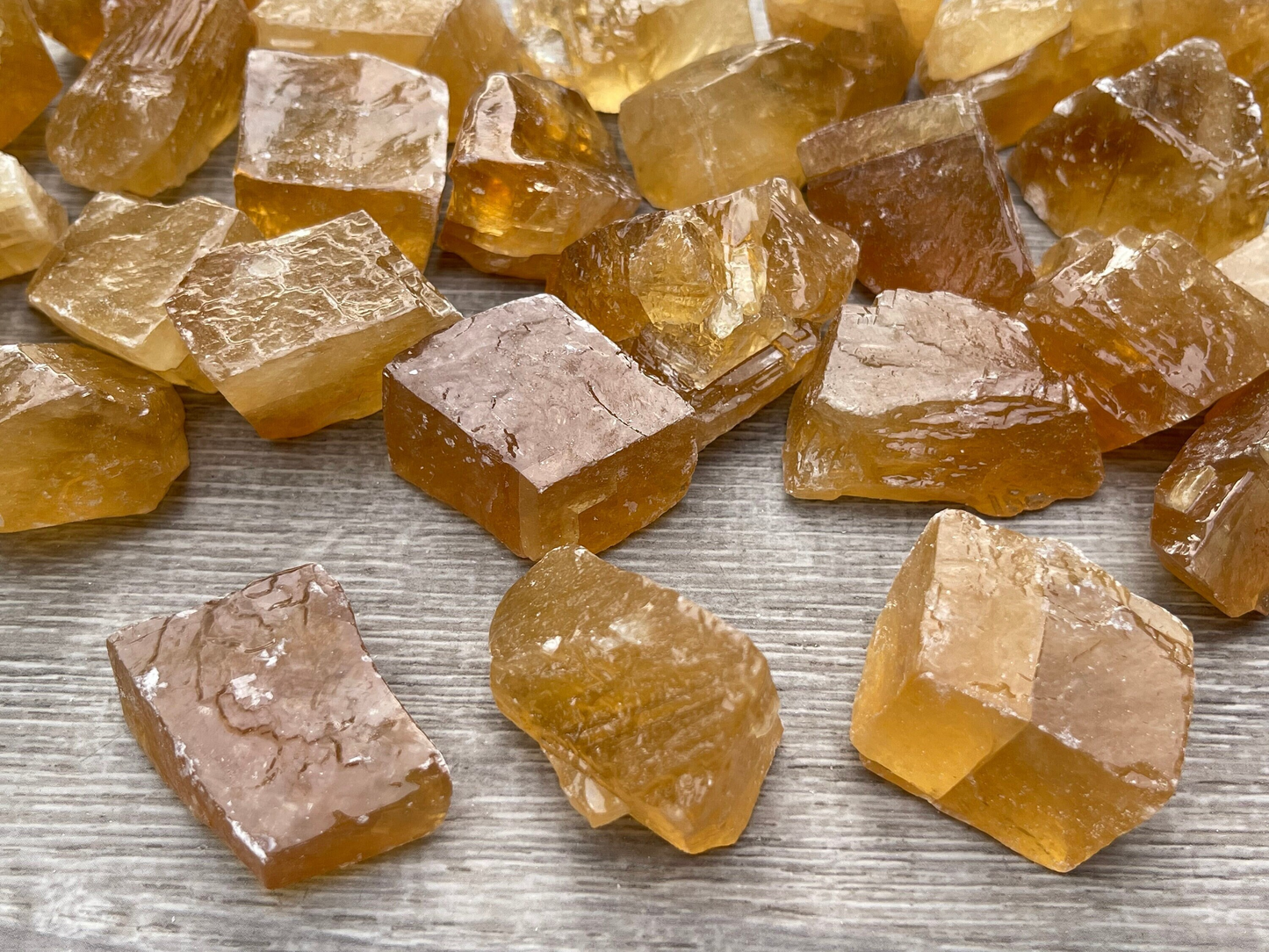 Grade A+ Honey Calcite Rough Natural, 1 - 2" Honey Calcite, Wholesale Bulk Lot