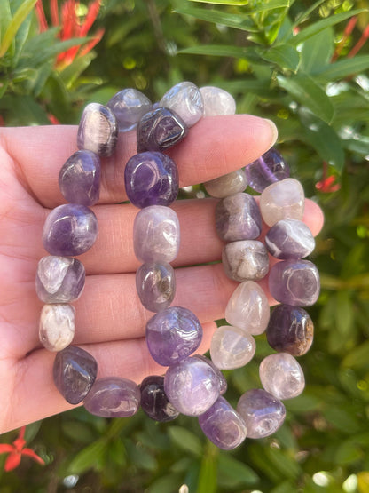 Wholesale Grade A++ Gemstone Nugget Bracelet, Choose from 18 Gemstone Types